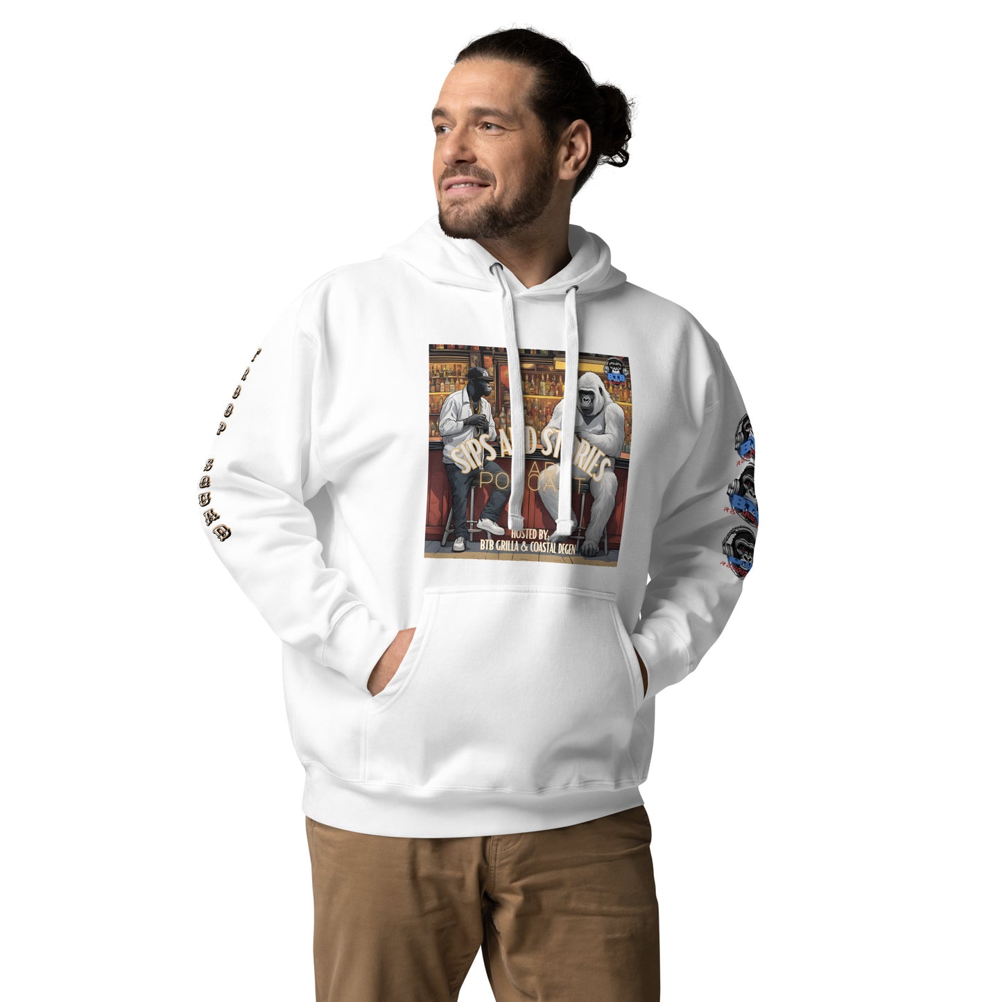 Sips And Stories Bar Podcast Hoodie (Subscriber Series)